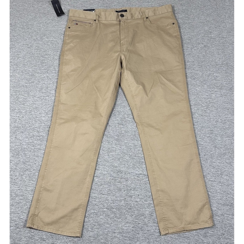Tommy Hilfiger Pants Mens Size 40x32 Brown TH Flex Stretch City Preppy NEW